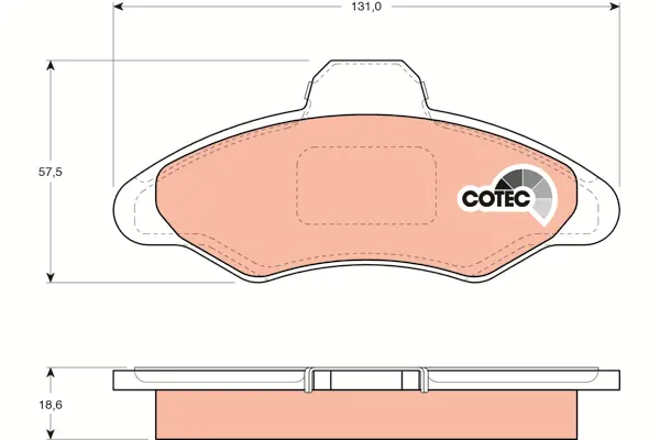 Brake Pad Set, disc brake TRW Braking 