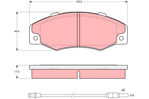 Brake Pad Set, disc brake TRW Braking 