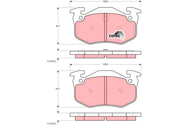 Brake Pad Set, disc brake TRW Braking 