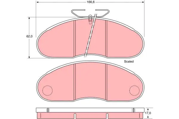 Brake Pad Set, disc brake TRW Braking 