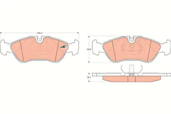 Brake Pad Set, disc brake TRW Braking 