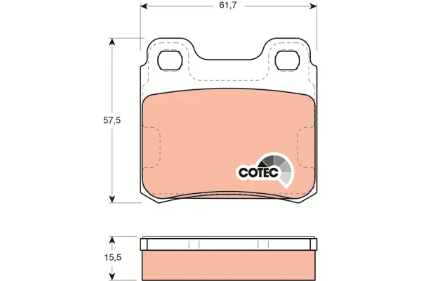 Brake Pad Set, disc brake TRW Braking 