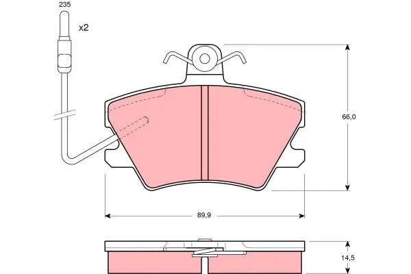 Brake Pad Set, disc brake TRW Braking 