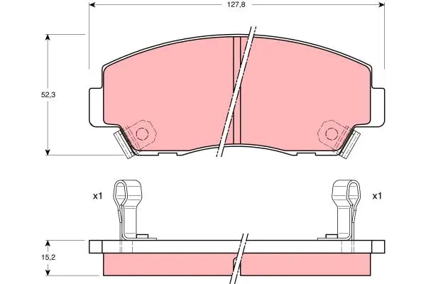 Brake Pad Set, disc brake TRW Braking 