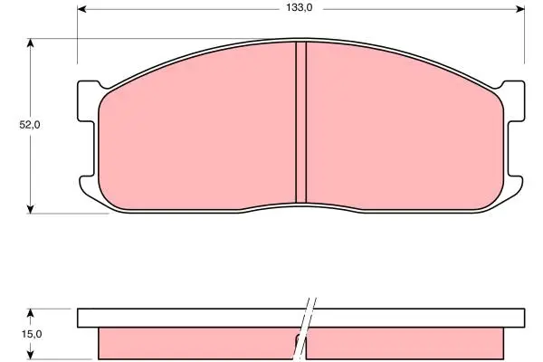 Brake Pad Set, disc brake TRW Braking 
