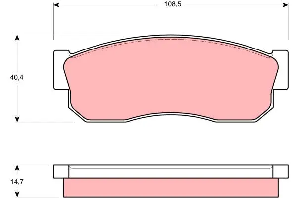 Brake Pad Set, disc brake TRW Braking 