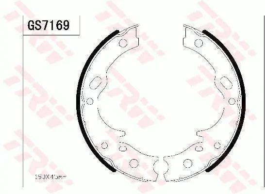 Brake Shoe Set, parking brake TRW Braking 