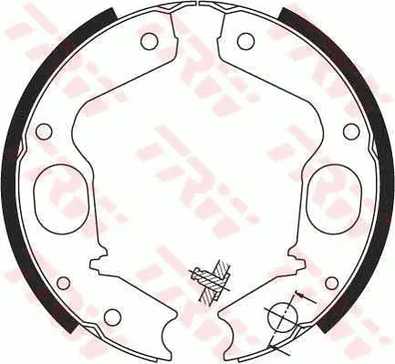 Brake Shoe Set, parking brake TRW Braking 