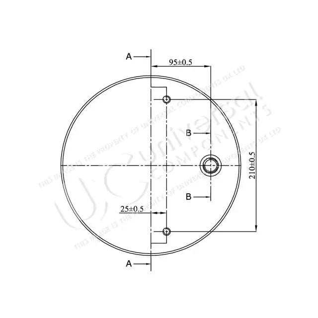 Luftbelg SAF 2924V kunststoff Universal Components 