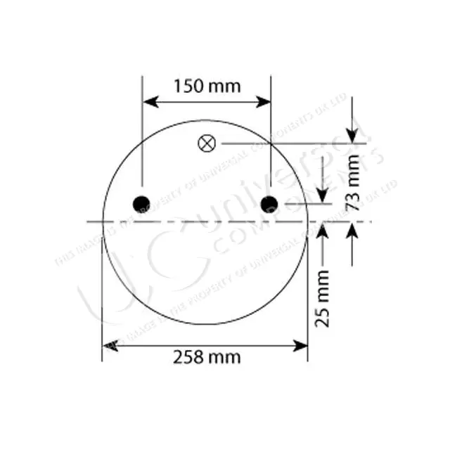Luftbelg SAF 2619V Ø300 Universal Components 