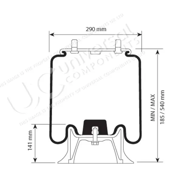 AIRSPRING ASSY (EJOT STS ATTACHED) PLAST Universal Components 