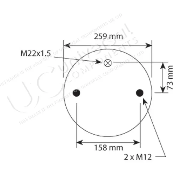 AIRSPRING ASSY (EJOT STS ATTACHED) PLAST Universal Components 
