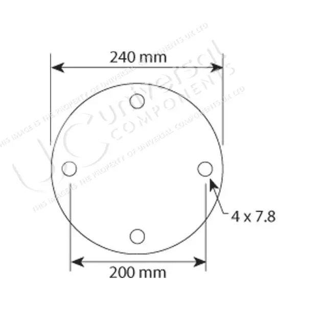 Luftbelg SAF 2618V Kunsstoff Universal Components 