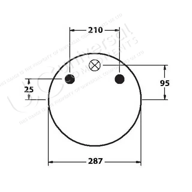 Luftbelg SAF 2926V stål Universal Components 