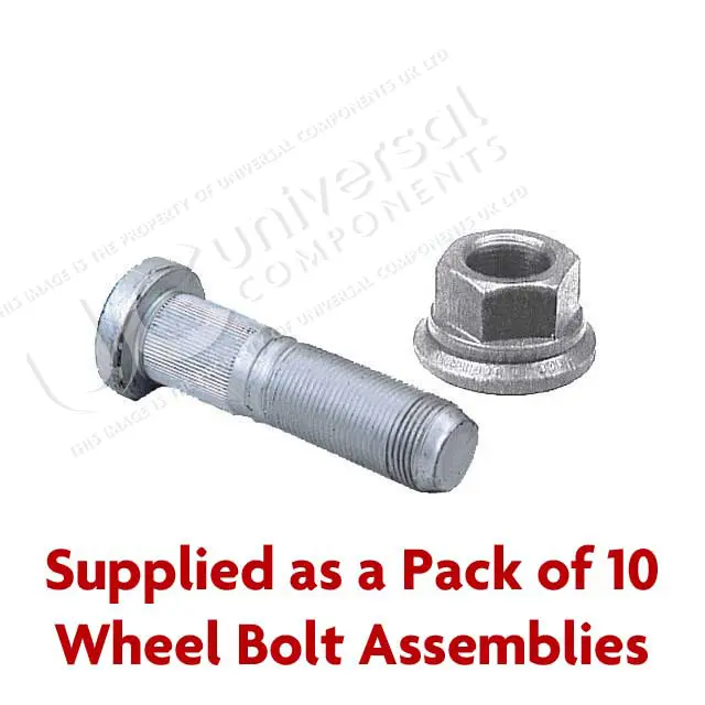 Hjulbolt SAF M22x1,5x 68 Komplett 10pk Universal Components 