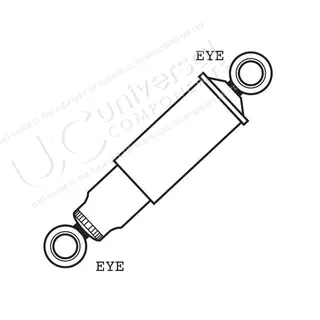 Støtdemper 330-499 Ø24 x55 BPW/SAF Universal Components