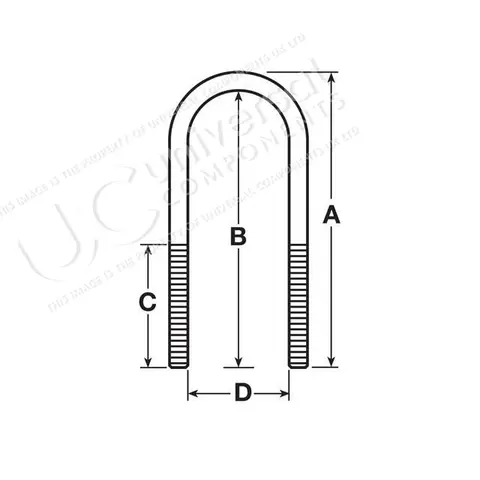U BOLT M22 X 289MM Universal Components