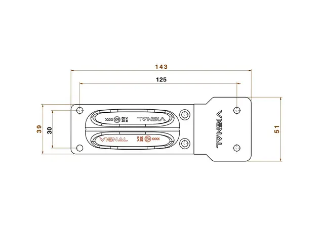 side outliner LED without bracket Vignal 