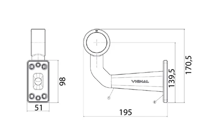 Markeringslys m, arm Vignal 