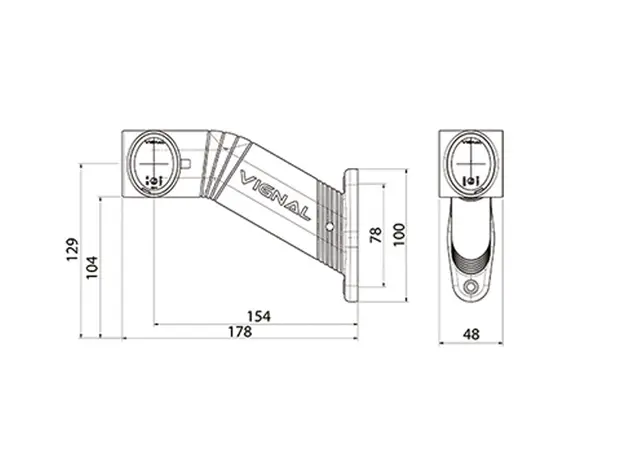 Markeringslys V LED Rød/hvit/Orange ADR Vignal 1700mm kabel 
