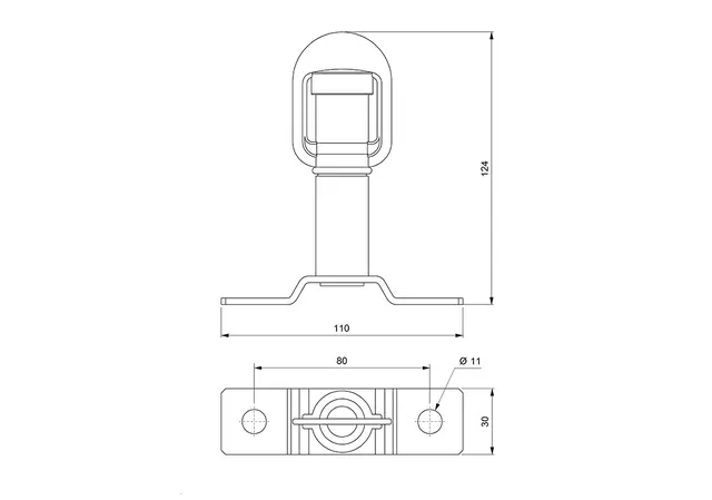 Pigg/stang for varsellys central DIN Vignal 