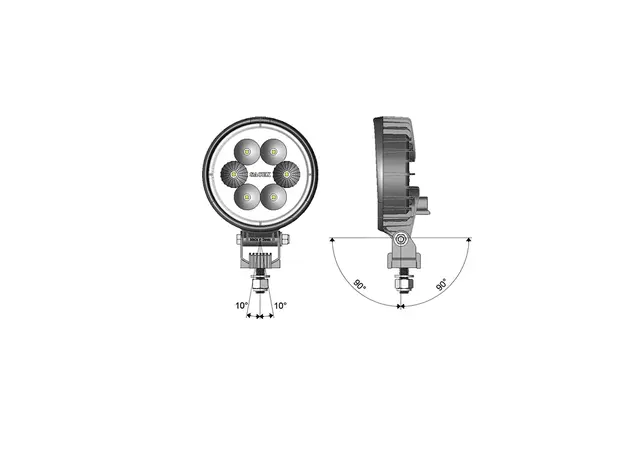 Carbonlux LED rond 120mm DT Vignal 