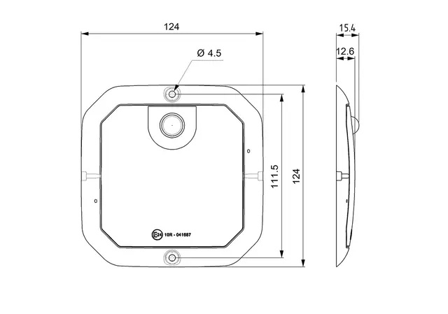 PLAFONNIER 4 LED CEA + DETECTEUR Vignal 