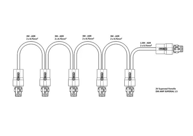 Side Marker Harness 6 Connectors Vignal 